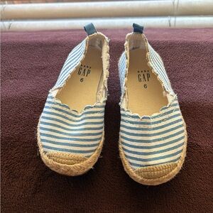 GAP Kids Blue and White Striped Slippers